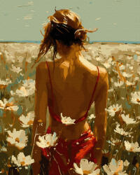 Oh Art! Set pictura pe numere, cu sasiu, Linistea florilor, 40x50 cm (ANG1006)