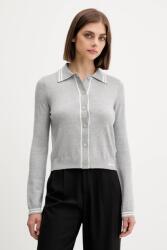 Guess Jeans kardigán gyapjú keverékből - szürke L