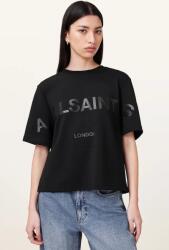 AllSaints t-shirt LINI BIGGY - fekete L
