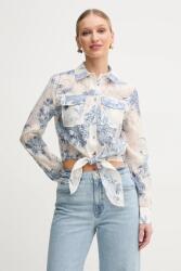 GUESS ing ADELAIDE női, galléros, bézs, regular, W5GH03 WH4K2 - bézs XL - answear - 27 990 Ft