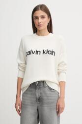 Calvin Klein pamut pulóver könnyű, bézs, LV047C311G - bézs XS