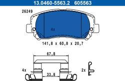 ATE Set placute frana ATE 13.0460-5563.2 (13.0460-5563.2)