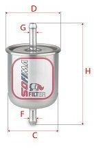 SOFIMA filtru combustibil SOFIMA S 1529 B (S 1529 B) - automobilus