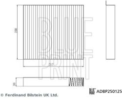 BLUE PRINT Filtru, aer habitaclu BLUE PRINT ADBP250125 (ADBP250125)