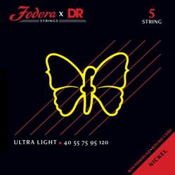 DR Strings Fodera Nickel 5 Ultra Light 40120