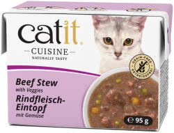 Catit 24x85g Catit Cuisine ragu Marha & zöldség nedves macskatáp