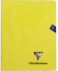Clairefontaine Tűzött jegyzetfüzet A5 + (16, 5x21cm), 36 soros, Clairefontaine Mymesys, Diktáló, Sárga (CAI244DictandoG)