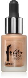Flormar Glow Drops Highlighter folyékony bőrélénkítő árnyalat 001 Moon Glow 14 ml