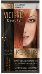 Victoria Beauty VICTORIA Keratin Therapy Hajszínező Sampon 40ml - V31 Gesztenyebarna