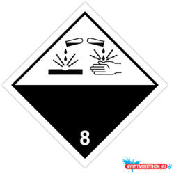  Információs címke, papír Maró anyagok 10cmx10cm 300db/tekercs (59902) - nyomtassotthon