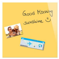 Be! Board Mágneses üvegtábla, 45x45 cm, , napsárga (SDB1108) (SDB1108)