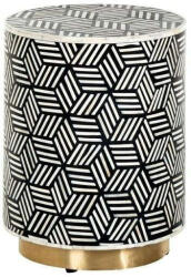 Richmond Bliss Asztal - Fekete-Fehér Geometrikus - 36cm (7621)