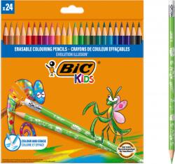 BIC Creioane colorate cu radiera Evolution Illusion 24 buc/set Bic 9878691 (987869)