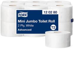 Tork 120280 Advanced Mini Jumbo T2 2 rétegű fehér 12 tek. közületi toalettpapír (1SC120280)