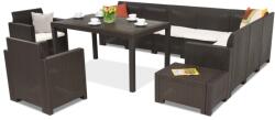 BICA Nebraska Comida Max 9 Bica technorattán terasz bútorok, barna (BCNEB9BR)