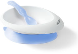  BabyOno tányér - tapadó aljú, kanállal kék 1077/04 - babycenter-online