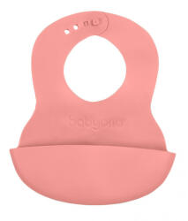  BabyOno előke - műanyag puha állítható rózsaszín 835/04 - babycenter-online