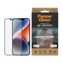 Panzer Стъклен протектор PanzerGlass за Apple iPhone 14 / 13/ 13 Pro, UWF, Camslider, Antibacterial - Черен