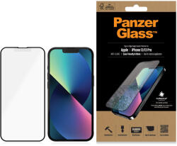 Panzer Стъклен протектор PanzerGlass за Apple iPhone 13 / 13 Pro 6.1 AntiGlare, CaseFriendly, Antibacterial, Pro- Черен