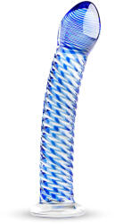 Gildo Glass No. 5 - dildo din sticlă spiralată - transparent albastru (8719497660438) Dildo