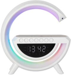  LED RGB lámpa vezeték nélküli töltővel, rádiós ébresztőórával (KX3742)