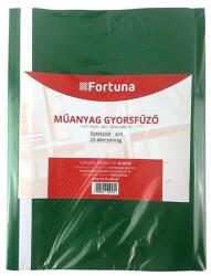 Fortuna Gyorsfűző FORTUNA műanyag sötétzöld 25 db/csomag (FO00093) - tonerpiac
