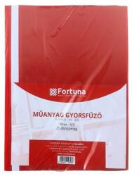 Fortuna Gyorsfűző FORTUNA műanyag piros 25 db/csomag (FO00089) - tonerpiac