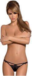 Obsessive Intensa - dupla pántos csipke tanga (fekete) (23219551111) - szexshop