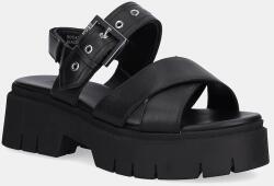 HUGO bőr szandál Kris fekete, női, platformos, 50542072 - fekete Női 37