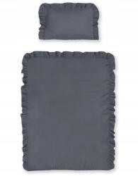  Pamut ágynemű huzat fodros 90*120 cm - Grafit