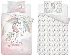  Pamut ágynemű huzat 90*120 cm - Unikornis rózsaszín