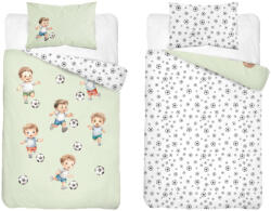  Pamut ágynemű huzat 100*135 cm - Kis focisták zöld
