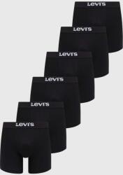 Levi's boxeralsó 6 db fekete, férfi - fekete S