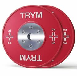 TRYM Verseny tárcsa Bumper 2 x 25 kg (T000009-2) Súlytárcsa