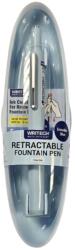  Stilou retractabil Writech corp albastru + 5 patroane cu cerneală albastru