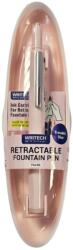  Stilou retractabil Writech corp roz + 5 patroane cu cerneală albastru
