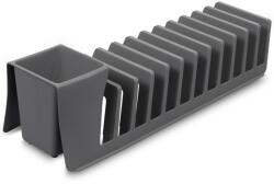 PRACTIC Suport scurgator farfurii si tacamuri, gri, Basic (200953) Uscator vase