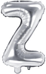 PartyDeco Z betű mini fólia lufi - ezüst 35cm