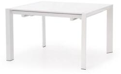 Malaezia Set masa living si bucatarie Bali, MDF, 112x72x74 cm si 4 scaune Rebecca, stofa, 100 kg, 94x49x43.5 cm, alb gri (S4182,4266x4)
