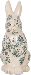 Clayre & Eef Figurina Iepuras Paste ceramica bej verde 16x12x28 cm (6CE1955L)