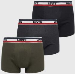 Levi's boxeralsó 3 db zöld, férfi - zöld M