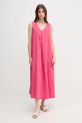 Benetton vászon ruha - rózsaszín XS - answear - 26 990 Ft