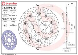 BREMBO Disc frana BREMBO PRIME - Serie-Oro - Floating Disc 78B40861 (78B40861)