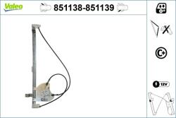 VALEO Mecanism actionare geam VALEO 851138 (851138)