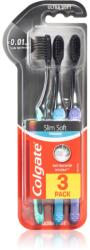 Colgate Slim Soft Active Periuțe de dinți moi cu cărbune activ 3 buc