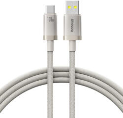 Baseus - Titán adatkábel (P10378102G21-02) - USB Type-C 100W, gyors töltés, 480 Mbps, nejlon, 2m - Ezüst