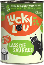 Lucky Lou 24x400g Lucky Lou Adult Marha & vaddisznó nedves macskatáp