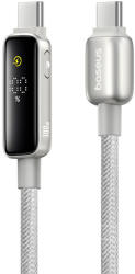 Baseus - Vipow adatkábel (P10381802851-00) - Type-C, Gyors töltés, Kijelző, Alvó mód, 100W, 1m - Galaxis Természetes Titán