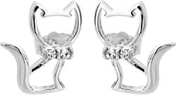 JSB Bijoux 92400413cr Swarovski kristályokkal díszítve, macskák, (Ag, 925/1000; 0, 5 g), ezüst