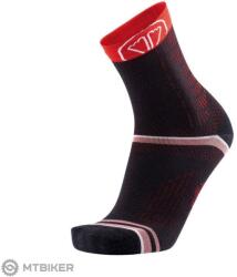 Sidas Téli zokni, fekete/piros (XS (EU 35-36))